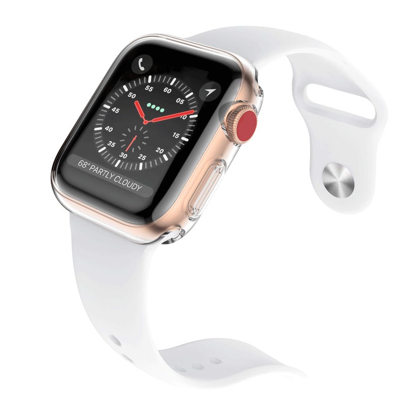 JULK [2-Pack] Julk 38mm Case for Apple Watch Series 3 Series 2 Screen Protector, Overall Protective Case TPU HD Ultra-Thin Cover for iWatch, 2 Transparent - Image 4